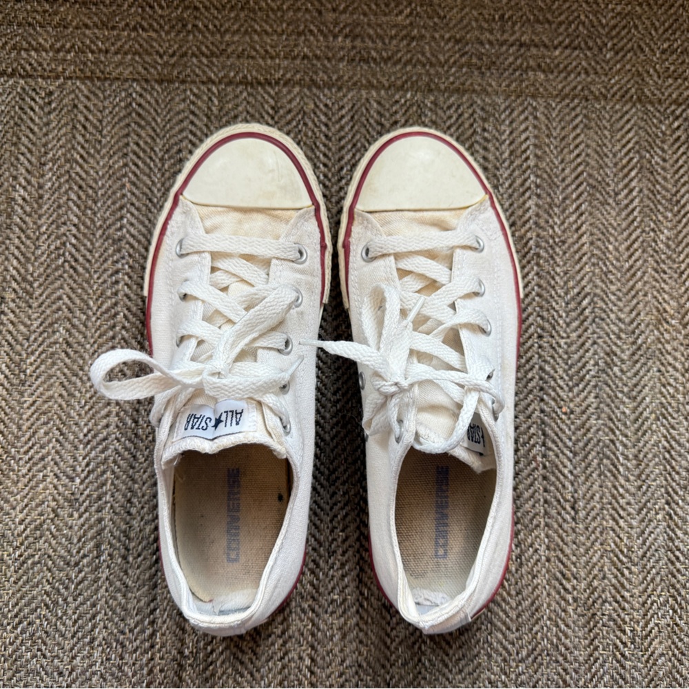Converse Youth White Canvas Shoes